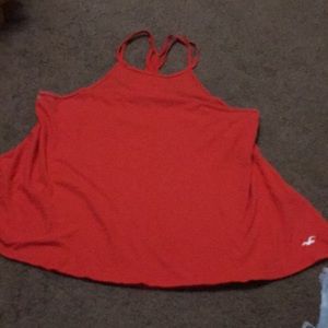 orange/red tank top